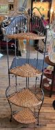 Corner Wicker Shelf