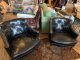 vintage leather captain's chairs -2