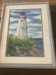 White/ Red Lighthouse Painting